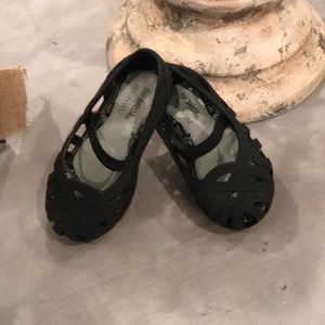 Mini Melissa + Jason Wu black sandals size 7 NEW